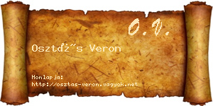 Osztás Veron névjegykártya